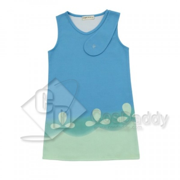Trolls Poppy Blue Dress for girls cosplay