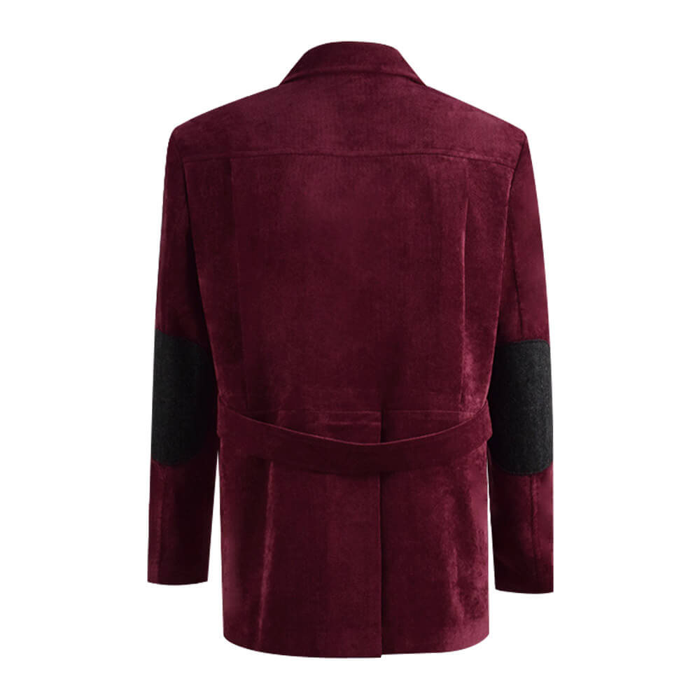 Doctor Who Fourth 4th Doctor Tom Baker Dark Red Corduroy Jacket Coat 